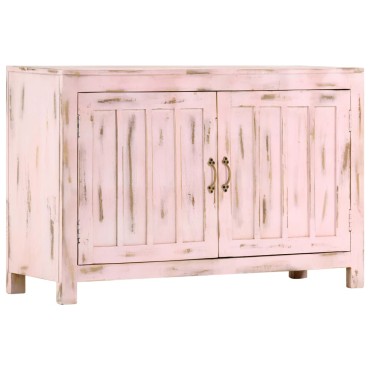 vidaXL Ντουλάπι Ανοιχτό Ροζ 110x35x70cm από Μασίφ Ξύλο Μάνγκο 1 τεμ.