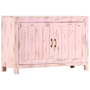 vidaXL Ντουλάπι Ανοιχτό Ροζ 110x35x70cm από Μασίφ Ξύλο Μάνγκο 1 τεμ.