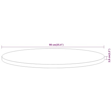 vidaXL Επιφάνεια Τραπεζιού Στρογγυλή 90x3,8cm Μασίφ Ξύλο Ακακίας 1 τεμ.