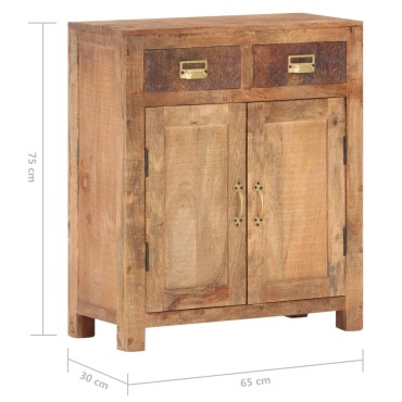 vidaXL Συρταριέρα 65x30x75cm από Μασίφ Ξύλο Μάνγκο 1 τεμ.