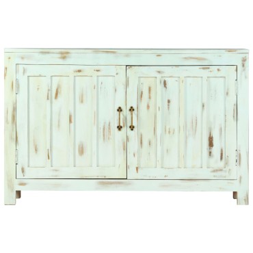 vidaXL Ντουλάπι Γαλάζιο 110x35x70cm από Μασίφ Ξύλο Μάνγκο 1 τεμ.