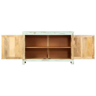 vidaXL Ντουλάπι Γαλάζιο 110x35x70cm από Μασίφ Ξύλο Μάνγκο 1 τεμ.