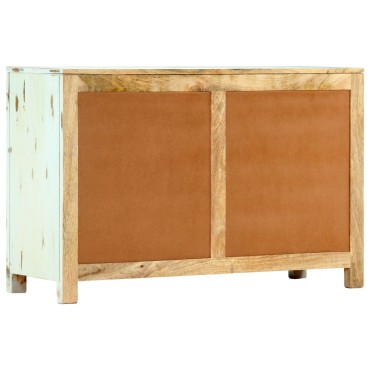 vidaXL Ντουλάπι Γαλάζιο 110x35x70cm από Μασίφ Ξύλο Μάνγκο 1 τεμ.