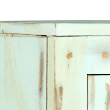 vidaXL Ντουλάπι Γαλάζιο 110x35x70cm από Μασίφ Ξύλο Μάνγκο 1 τεμ.