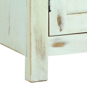 vidaXL Ντουλάπι Γαλάζιο 110x35x70cm από Μασίφ Ξύλο Μάνγκο 1 τεμ.