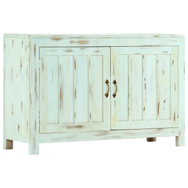 vidaXL Ντουλάπι Γαλάζιο 110x35x70cm από Μασίφ Ξύλο Μάνγκο 1 τεμ.