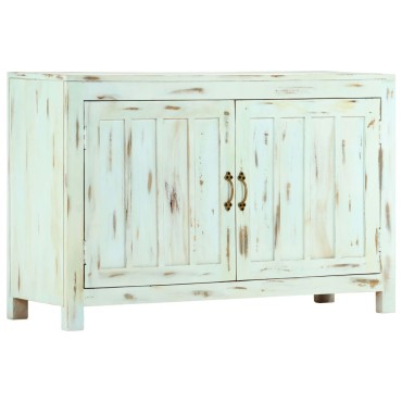 vidaXL Ντουλάπι Γαλάζιο 110x35x70cm από Μασίφ Ξύλο Μάνγκο 1 τεμ.