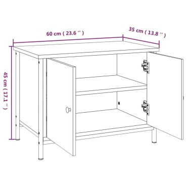 vidaXL Έπιπλο Τηλεόρασης με Πόρτες Sonoma Δρυς 60x35x45cm Επεξ.Ξύλο