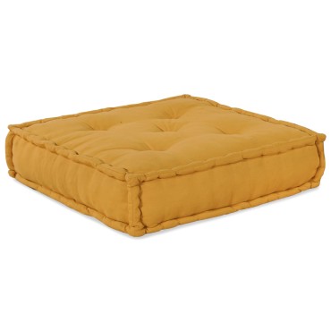 vidaXL Modular Pouffes 3 τμχ Κίτρινο Ύφασμα 70x70x54cm