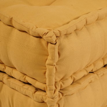 vidaXL Modular Pouffes 3 τμχ Κίτρινο Ύφασμα 70x70x54cm