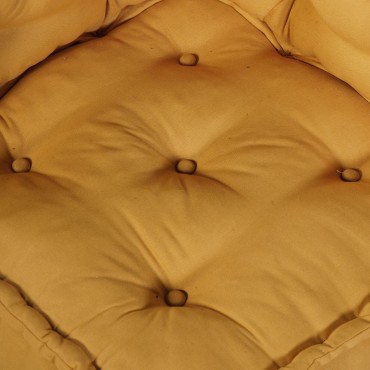 vidaXL Modular Pouffes 3 τμχ Κίτρινο Ύφασμα 70x70x54cm