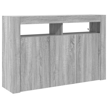 vidaXL Βιτρίνα Γκρι sonoma Κατασκευασμένο ξύλο 116x30x75cm Βιτρίνα 1 τεμ.