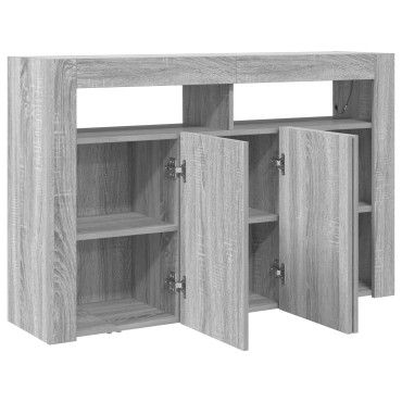 vidaXL Βιτρίνα Γκρι sonoma Κατασκευασμένο ξύλο 116x30x75cm Βιτρίνα 1 τεμ.
