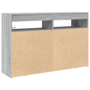 vidaXL Βιτρίνα Γκρι sonoma Κατασκευασμένο ξύλο 116x30x75cm Βιτρίνα 1 τεμ.