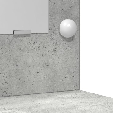 vidaXL Σετ Τραπέζι Ντυσίματος 3 με LED - Γκρι Σκυρόδεμα Επεξεργασμένο Ξύλο 40x41x75cm