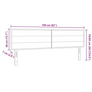 vidaXL LED Κεφαλάρι Γραμμές Σχεδίου Μπλε Ύφασμα 160x7x128cm