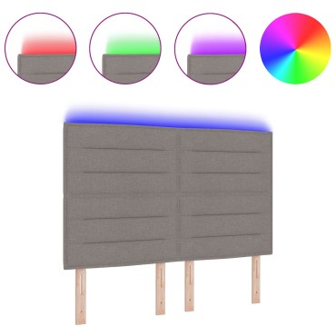 vidaXL LED Κεφαλάρι Σχεδίασης Γραμμής Ταπ Ύφασμα 160x7x128cm