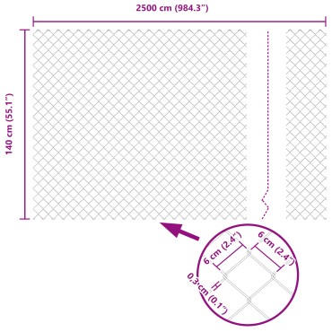 vidaXL Φράχτης Αλυσίδας με 22 Στυλίες Πράσινος 1.4x25 μ Χάλυβας