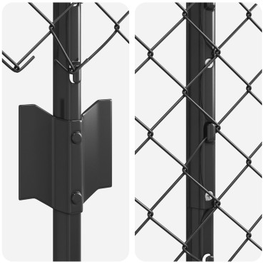 vidaXL Φράκτης  Chain Link με 20 U Posts Γκρι 1.4x10 μ Ατσάλι