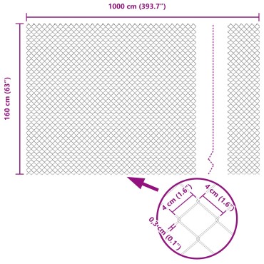 vidaXL Φράχτης Χρυσού Συνδέσμου  με 20 Τ Posts Γκρι 1.6x10 μ. Ατσάλι