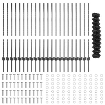vidaXL Φράχτης Αλυσίδας με 44 U Posts Γκρι 1x25 μ Ατσάλι