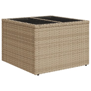 vidaXL Σετ Καναπέ Κήπου 6 τεμ. με Μαξιλάρια Μπεζ Poly Rattan Γωνιακός