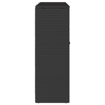 vidaXL Ντουλάπα αποθήκευσης Μαύρη 100x36x102cm Ρατάν 1 τεμ.