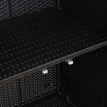 vidaXL Ντουλάπα αποθήκευσης Μαύρη 100x36x102cm Ρατάν 1 τεμ.
