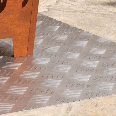 VidaXL Αλουμίνιο Checker Plates 2 τεμαχίων Αντιολισθητικά 80x50 εκ.