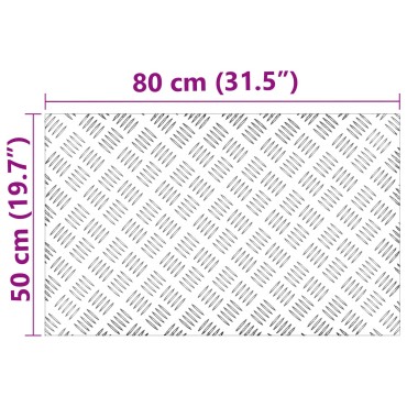 VidaXL Αλουμίνιο Checker Plates 2 τεμαχίων Αντιολισθητικά 80x50 εκ.