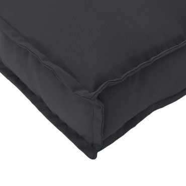 vidaXL Μαξιλάρι Παλέτας για Καθιστικό Μαύρο 60x60x12cm Άνιθος Ύφασμα