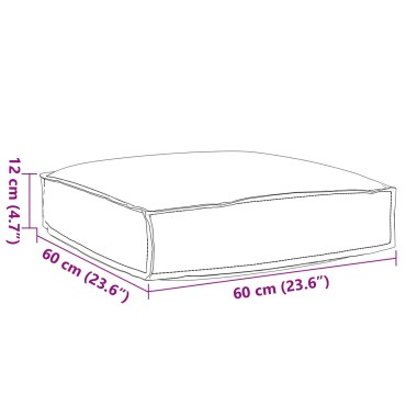vidaXL Μαξιλάρι Παλέτας για Καθιστικό Μαύρο 60x60x12cm Άνιθος Ύφασμα