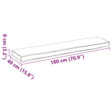 vidaXL Μαξιλάρι Παλέτας για Πάγκο Ρο Royal 180x40x8cm Υφασμάτινο Oxford