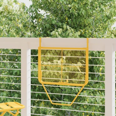 vidaXL Πτυσσόμενο Κρεμαστό Τραπέζι Μπαλκονιού σε Μουσταρδί - 60x40cm, Ατσάλι 1 τεμ.
