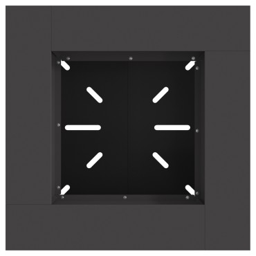 vidaXL Μαύρη Φωτιά 60x60x50 εκ. Ατσάλι