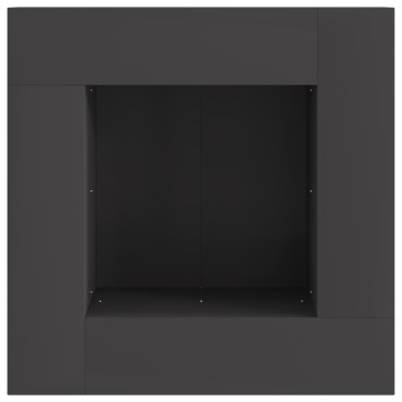 vidaXL Μαύρη Τετράγωνη Φωτιά 60x60x30 εκ. Χάλυβας