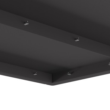 vidaXL Μαύρη Τετράγωνη Φωτιά 60x60x30 εκ. Χάλυβας