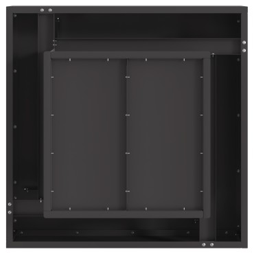vidaXL Μαύρη Τετράγωνη Φωτιά 60x60x30 εκ. Χάλυβας