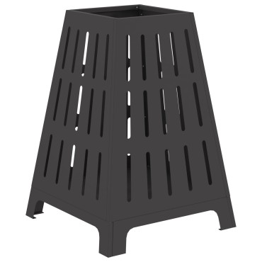 vidaXL Φωτιά Μπολ Μαύρο 50 x 50 x 70 cm Ατσάλι Σκληρυθέν στον Αέρα
