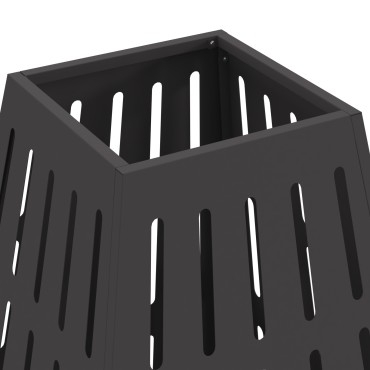 vidaXL Φωτιά Μπολ Μαύρο 50 x 50 x 70 cm Ατσάλι Σκληρυθέν στον Αέρα