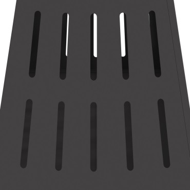 vidaXL Φωτιά Μπολ Μαύρο 50 x 50 x 70 cm Ατσάλι Σκληρυθέν στον Αέρα