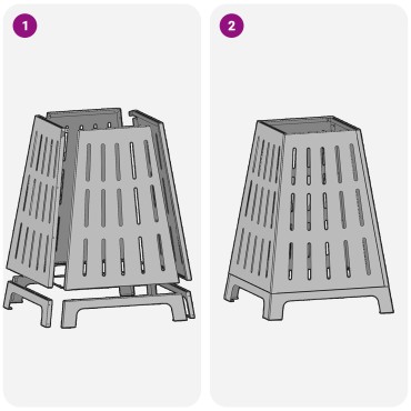 vidaXL Φωτιά Μπολ Μαύρο 50 x 50 x 70 cm Ατσάλι Σκληρυθέν στον Αέρα
