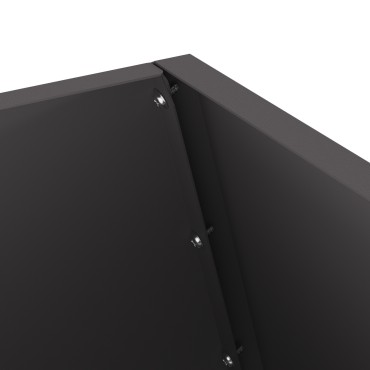 vidaXL Φωτιά Πετσετάκι Μαύρο 50x50x100 εκ Ατσάλι