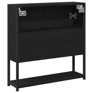 vidaXL Ντουλάπα Καθρέφτη Μπάνιου Μαύρη Δρυς 60x16x60cm Μηχανικό Ξύλο 1 τεμ.