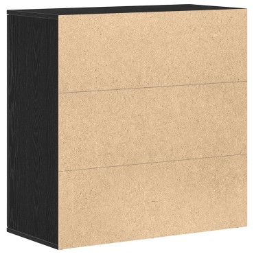 vidaXL Μπουφές Μαύρος Δρυός 79x38x80cm Επεξεργασμένο Ξύλο 1 τεμ.