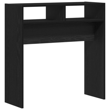 vidaXL Μαύρο Δρυς Τραπέζι Κονσόλας - 78x30x80cm - Φτιαγμένο από Επεξεργασμένο Ξύλο