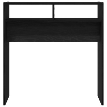 vidaXL Μαύρο Δρυς Τραπέζι Κονσόλας - 78x30x80cm - Φτιαγμένο από Επεξεργασμένο Ξύλο