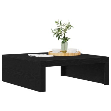 vidaXL Μαύρο Τραπεζάκι Σαλονιού - 100x100x35cm Φτιαγμένο από Σύνθετο Ξύλο 1 τεμ.