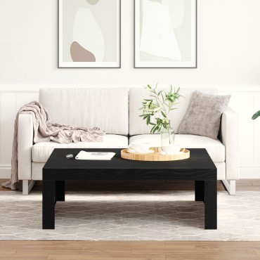vidaXL Μαύρο Τραπεζάκι Σαλονιού - 100x100x35cm Φτιαγμένο από Σύνθετο Ξύλο 1 τεμ.