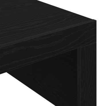 vidaXL Μαύρο Τραπεζάκι Σαλονιού - 100x100x35cm Φτιαγμένο από Σύνθετο Ξύλο 1 τεμ.